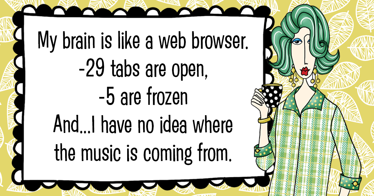 Funny entrepreneur women illustration – I built a website send help – Dolly Mama
