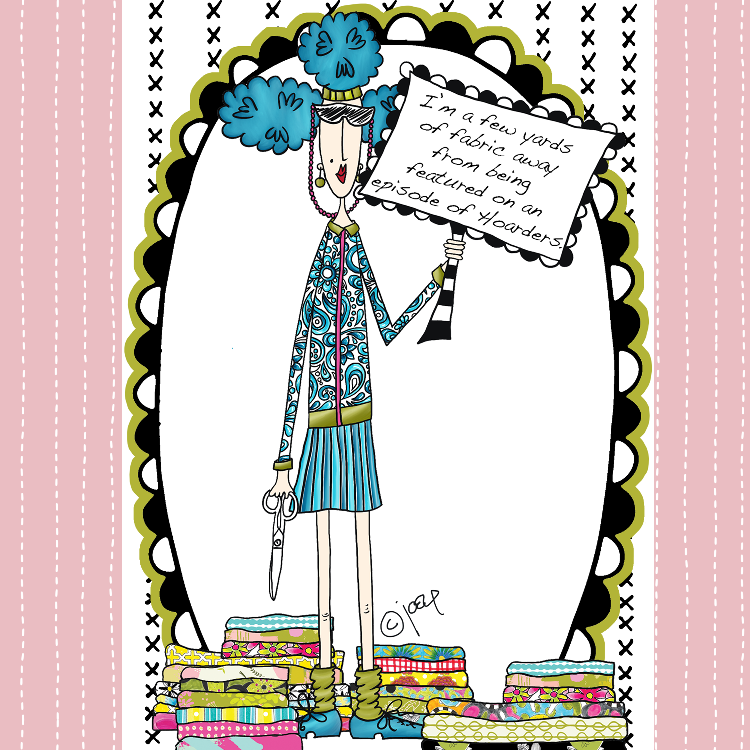 The process of creating fabric told by a fabric hoarder