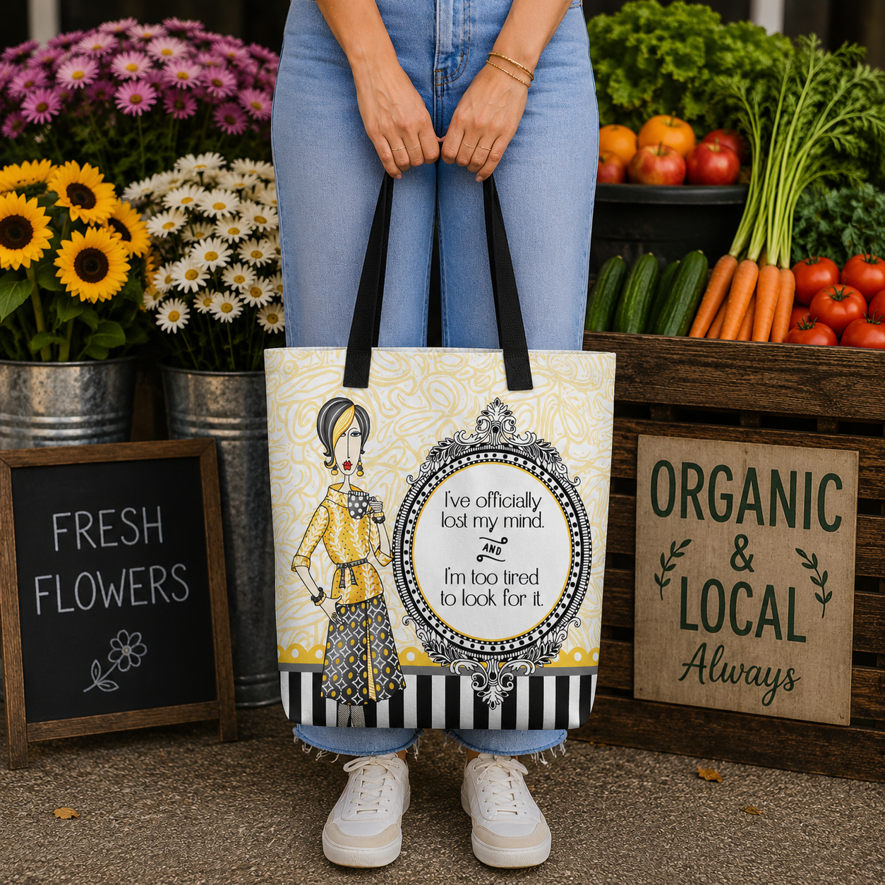 Funny tote bag for women – I've Officially Lost My Mind and I'm Too Tired to Look for It – Dolly Mama