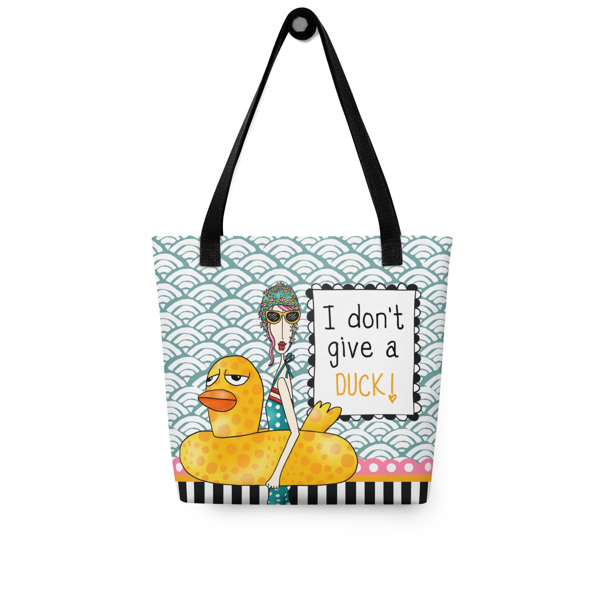 Funny tote bag – I Don't Give a Duck – Dolly Mama – back view