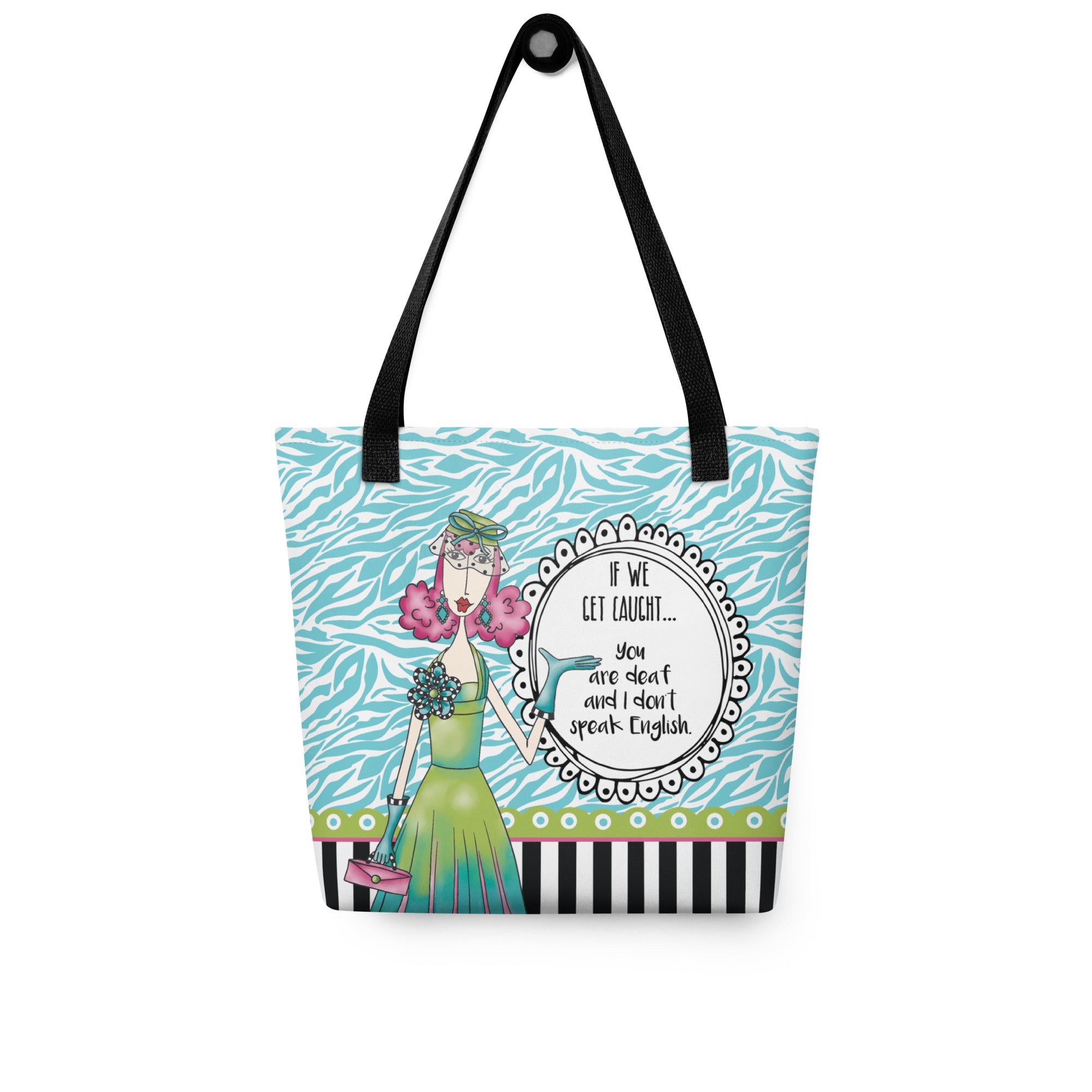 Funny best friend tote bag – If We Get Caught – Dolly Mama – back view