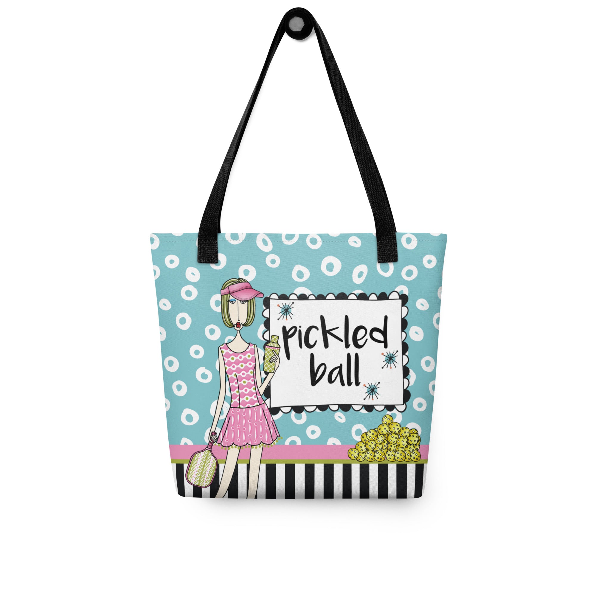 Funny pickleball tote bag for women – Pickled Ball – Dolly Mama – backview