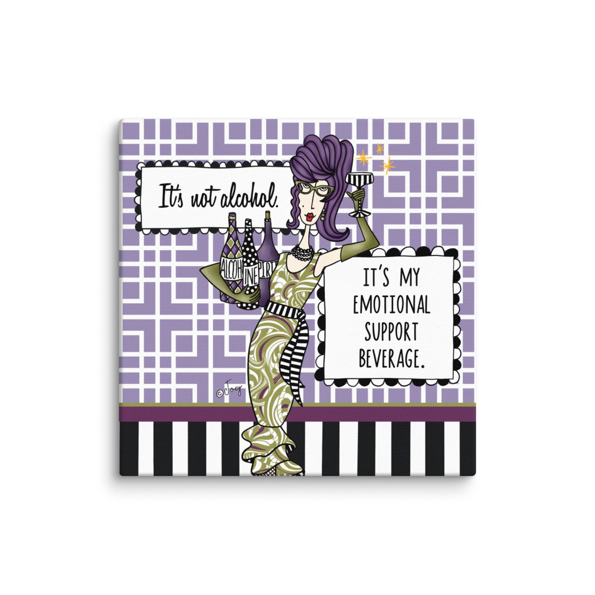 Dolly Mama Canvas Print, It's not alcohol. It’s my emotional support beverage.