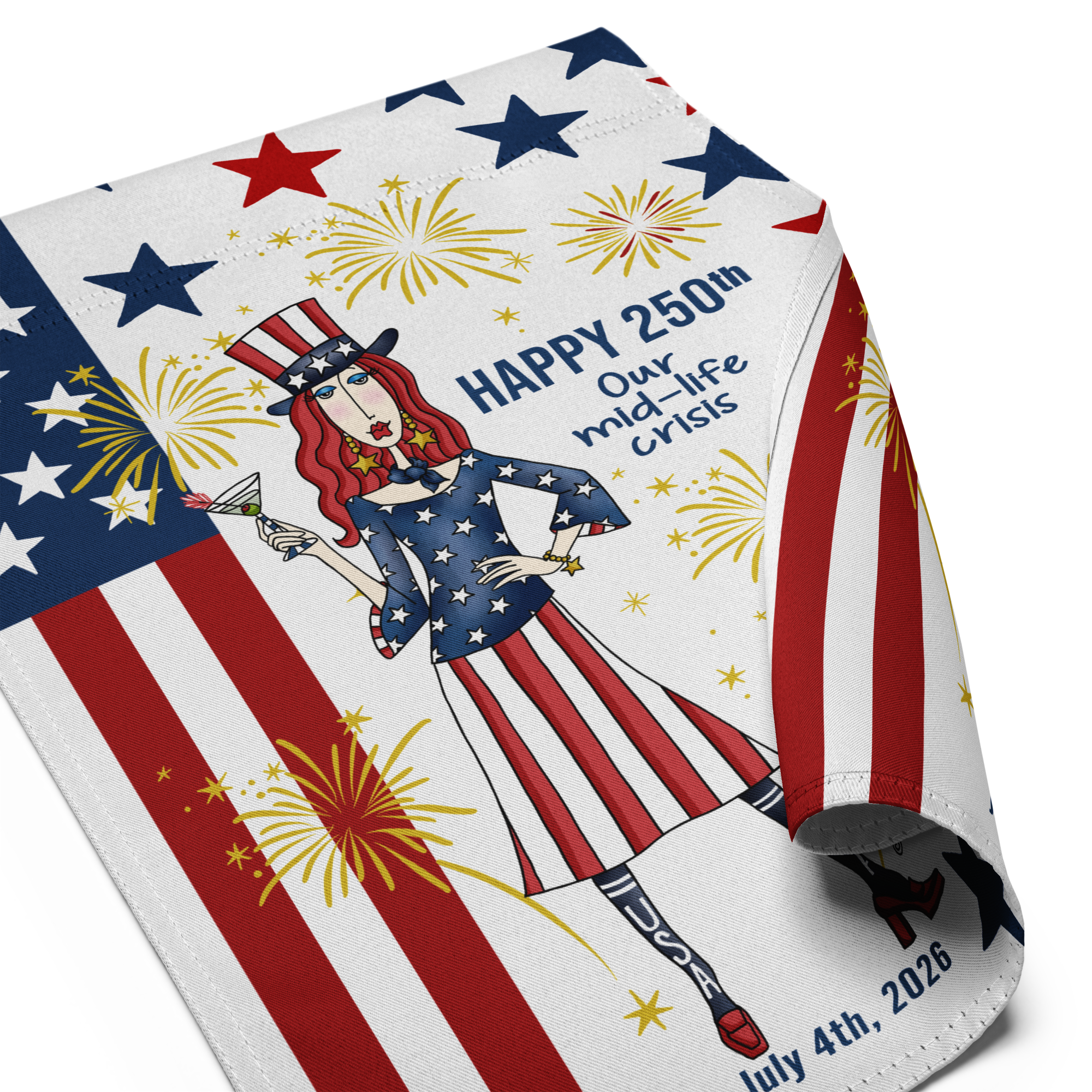 Dolly Mama Garden Flag – Happy 250th – Our mid-life crisis