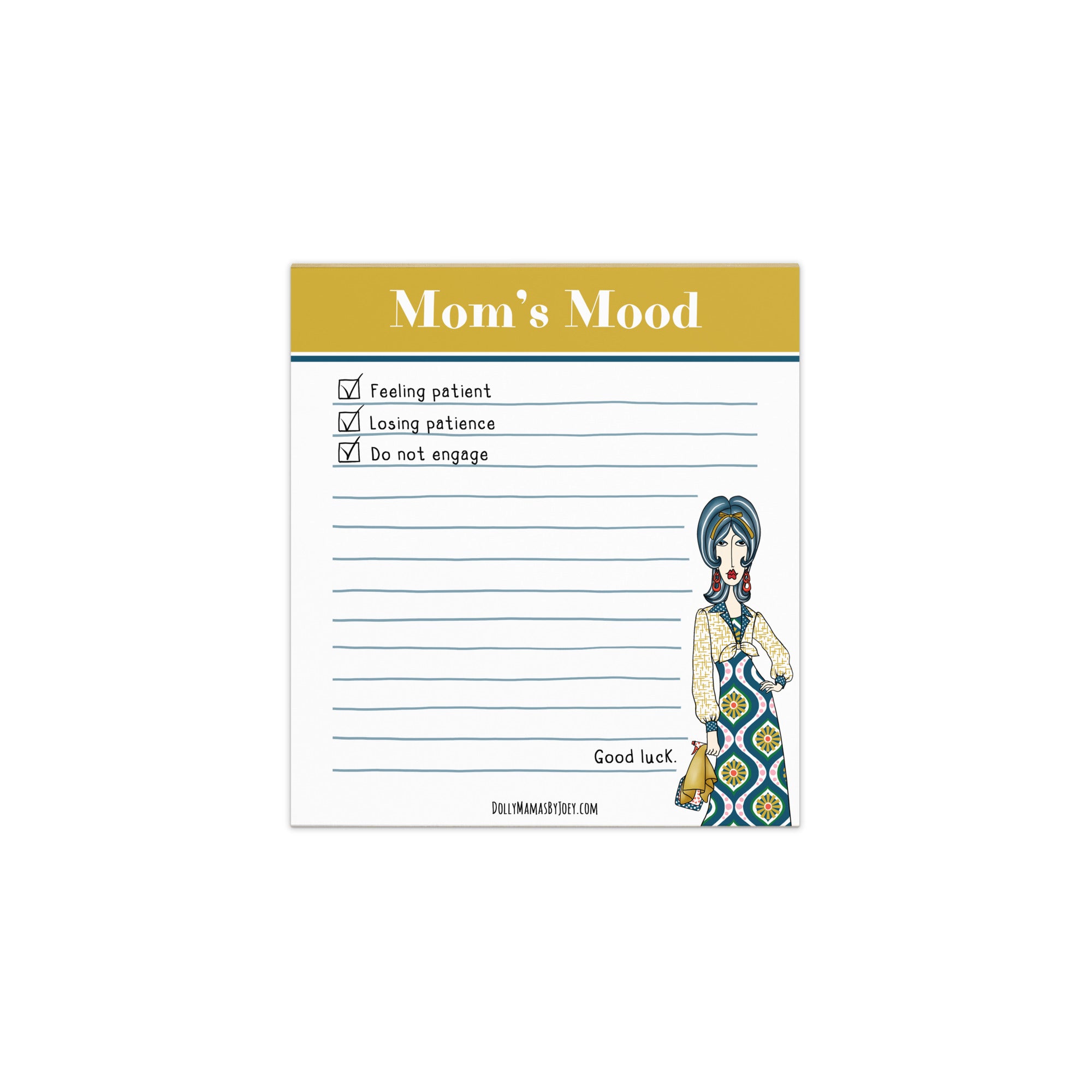 Funny Mom Notepad for Women – Mom’s Mood | Dolly Mama Notepad