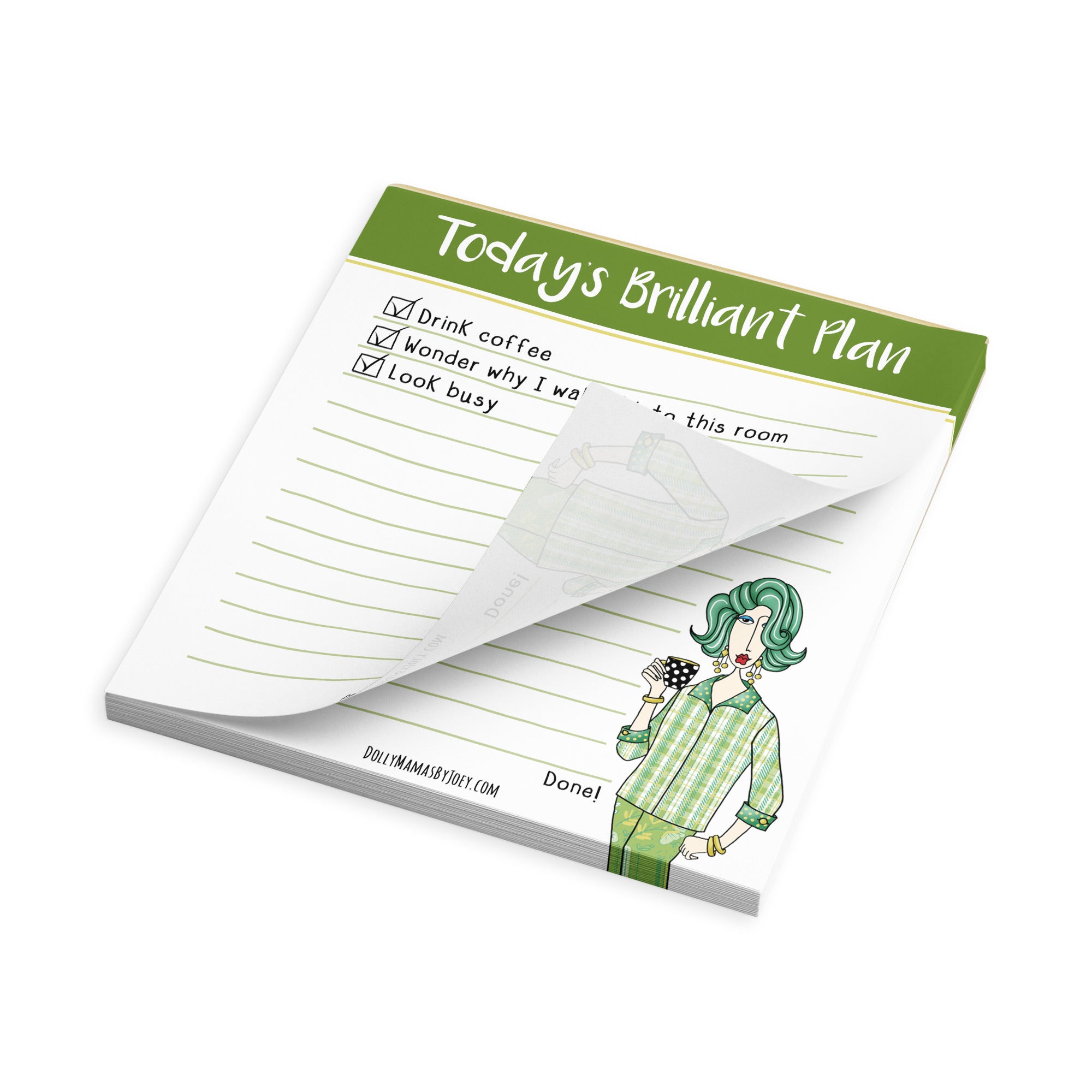 Funny Daily Planner Notepad for Women – Today’s Brilliant Plan | Dolly Mama Notepad