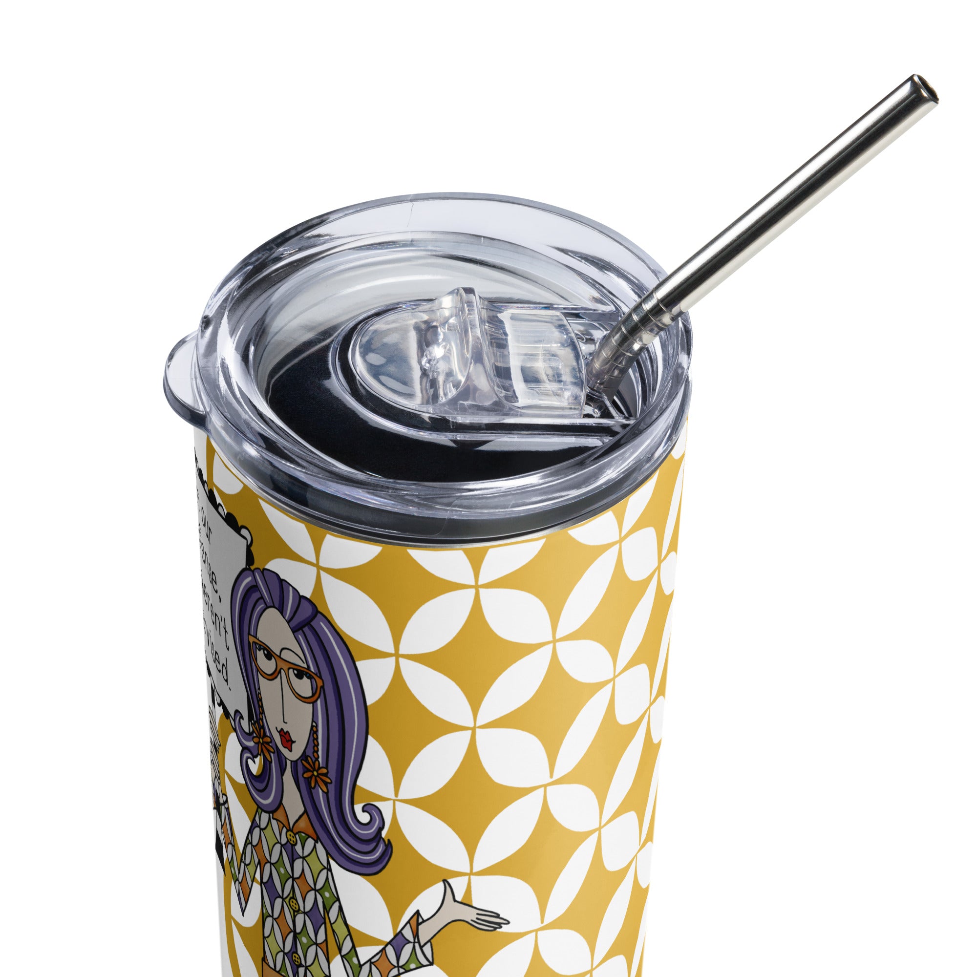 Product title: Dolly Mama stainless steel tumbler–In our defense, we weren’t supervised.