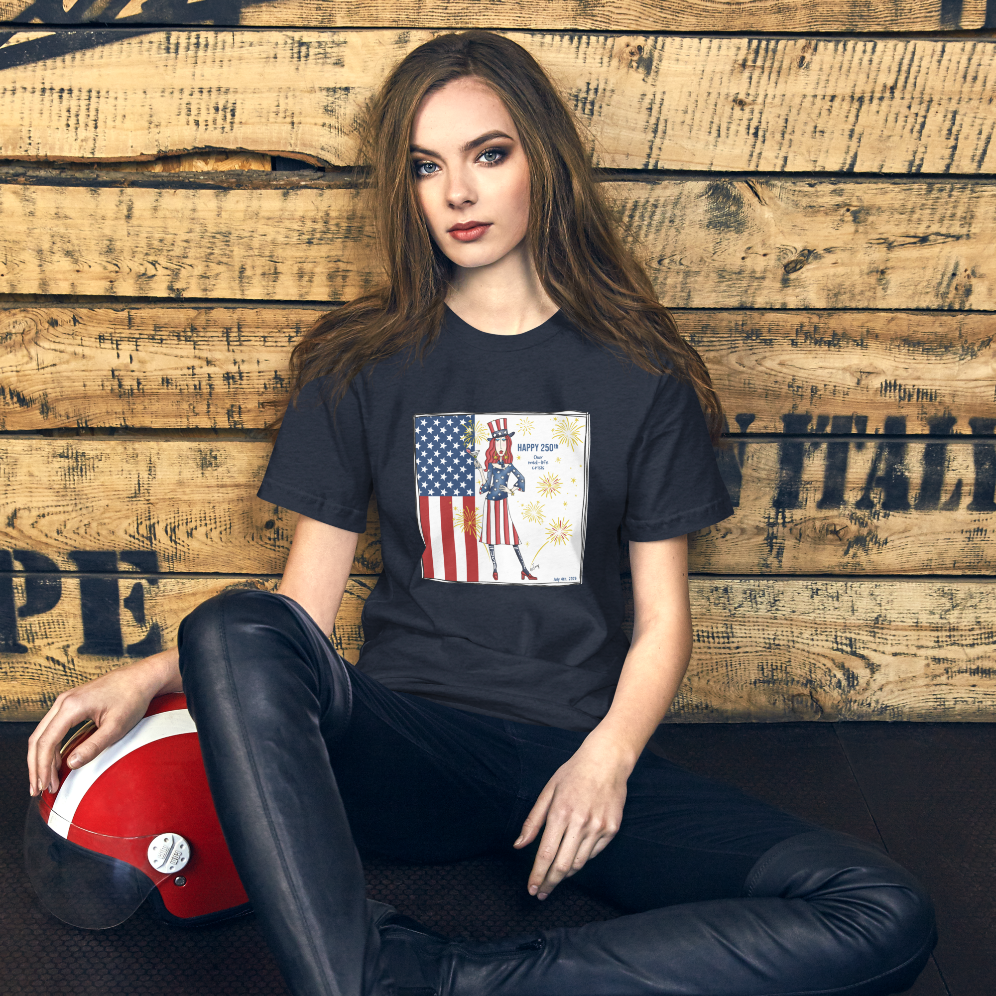 Dolly Mama Unisex Tee – Happy 250th. Our mid-life crisis-250th celebration USA