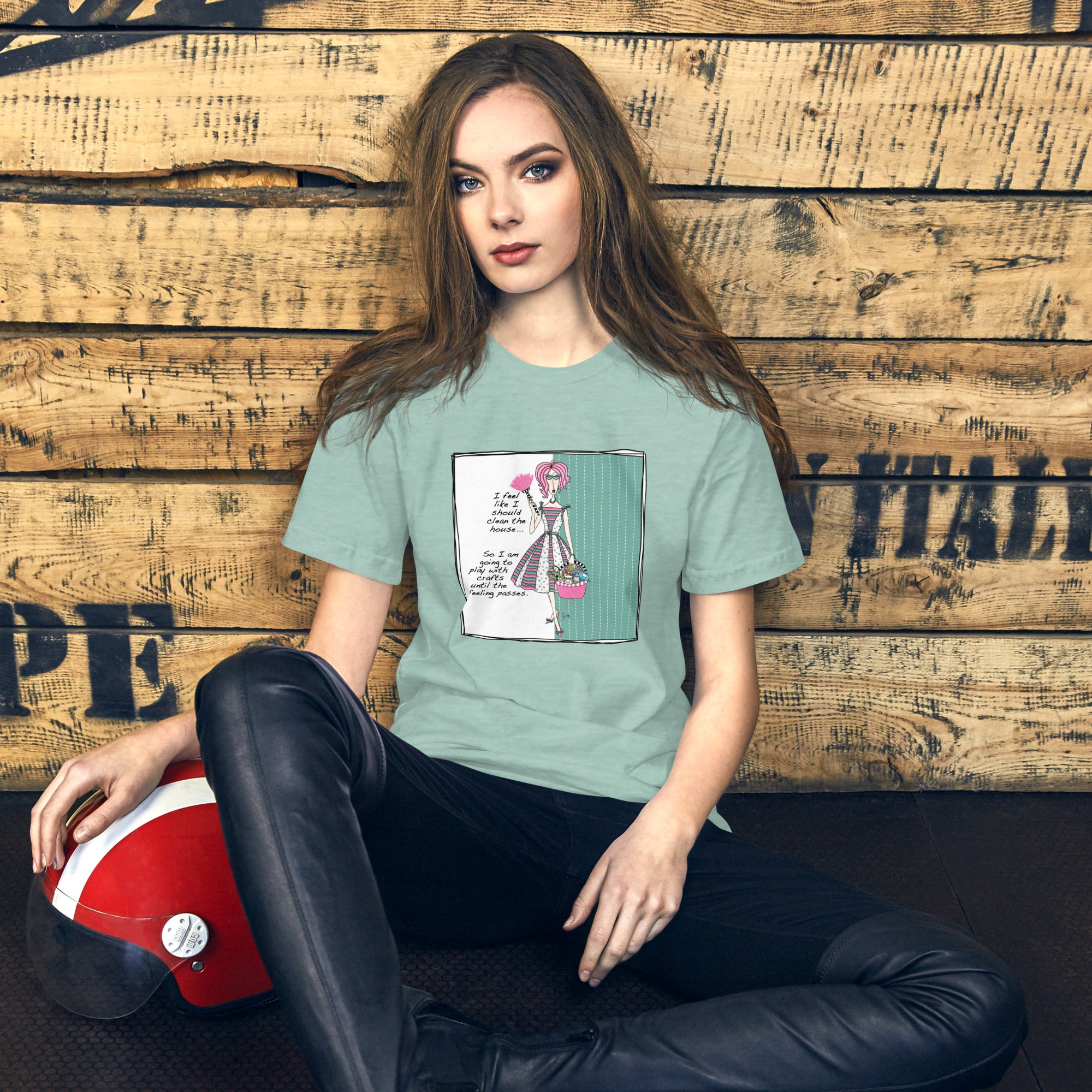 Dolly Mama Unisex Tee – “I feel like I should clean the house, so I am going to play with crafts until the feeling passes.”