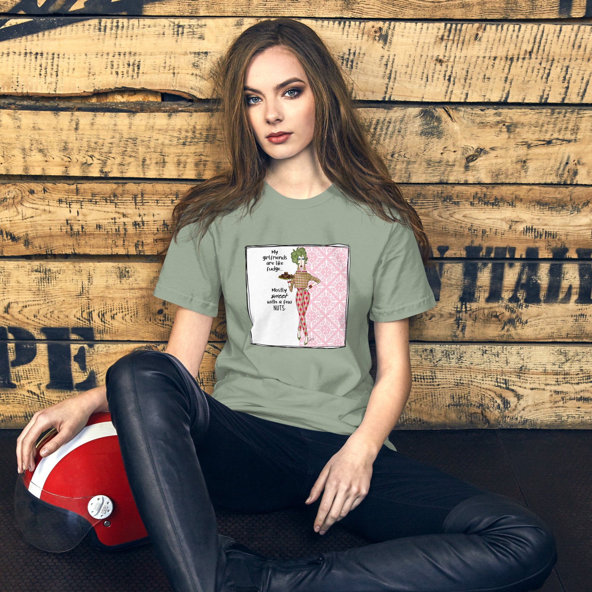 Dolly Mama Unisex Tee – “My girlfriends are like fudge. Mostly sweet with a few nuts.”