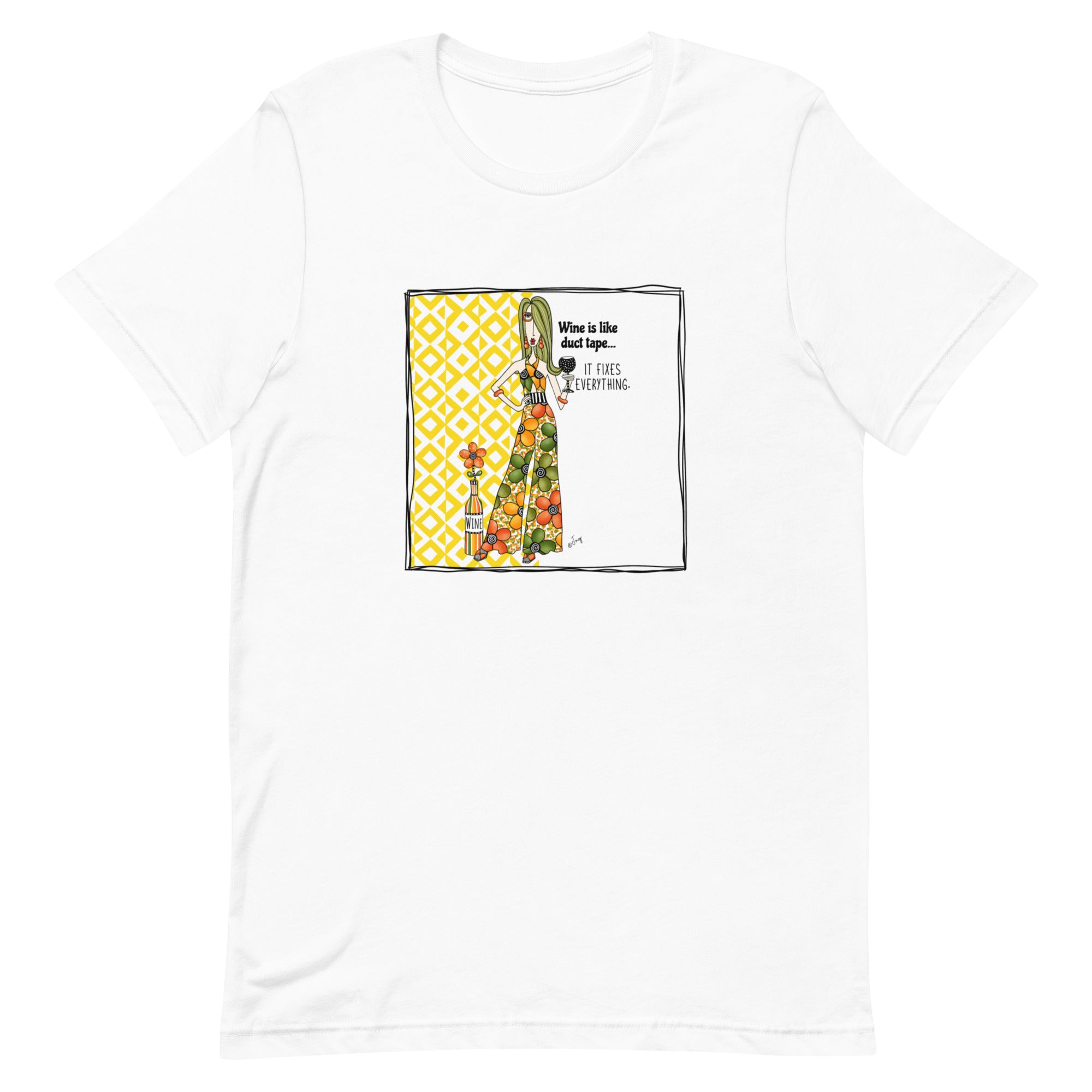 Dolly Mama Unisex Tee – “Wine is like duct tape. It fixes everything.”