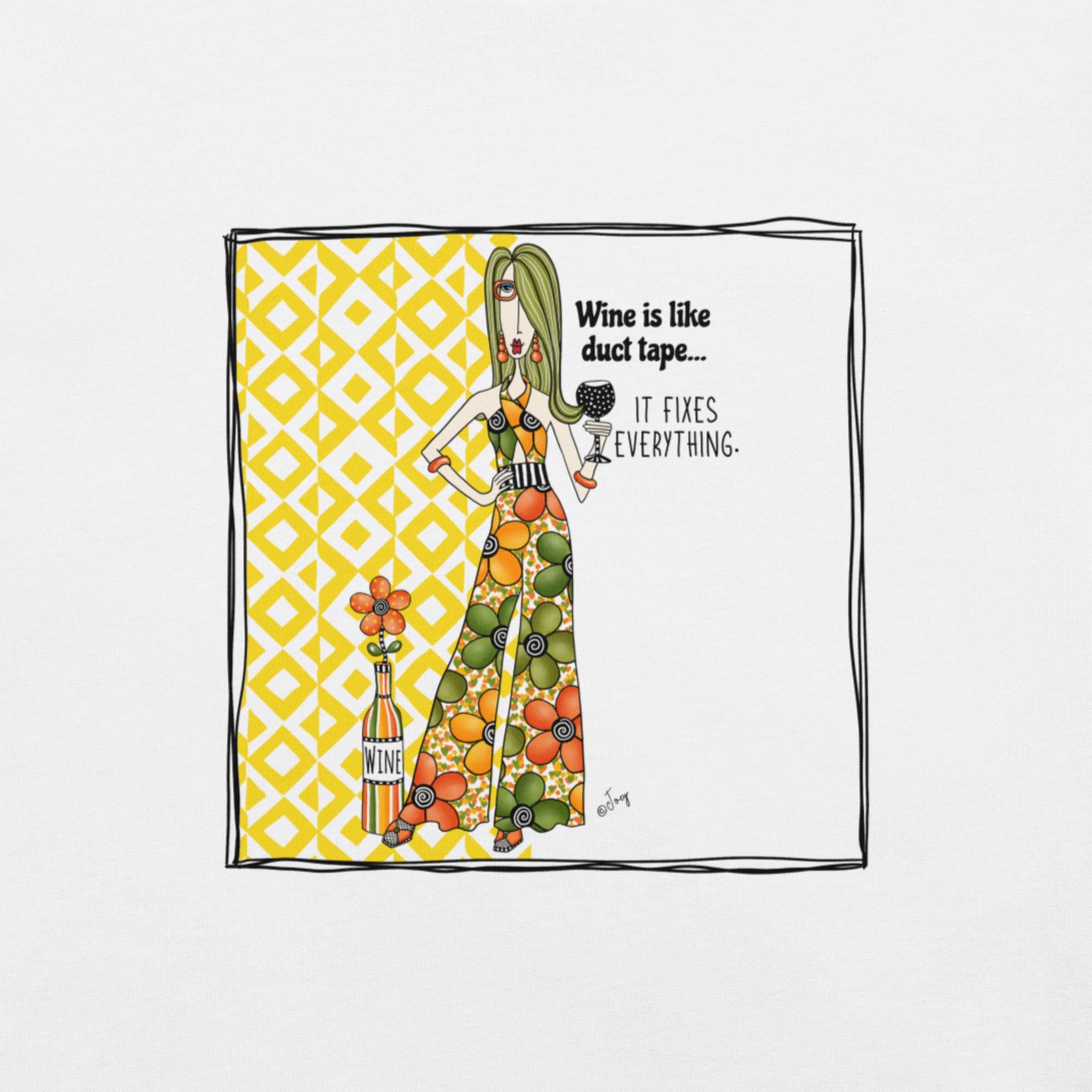 Dolly Mama Unisex Tee – “Wine is like duct tape. It fixes everything.”