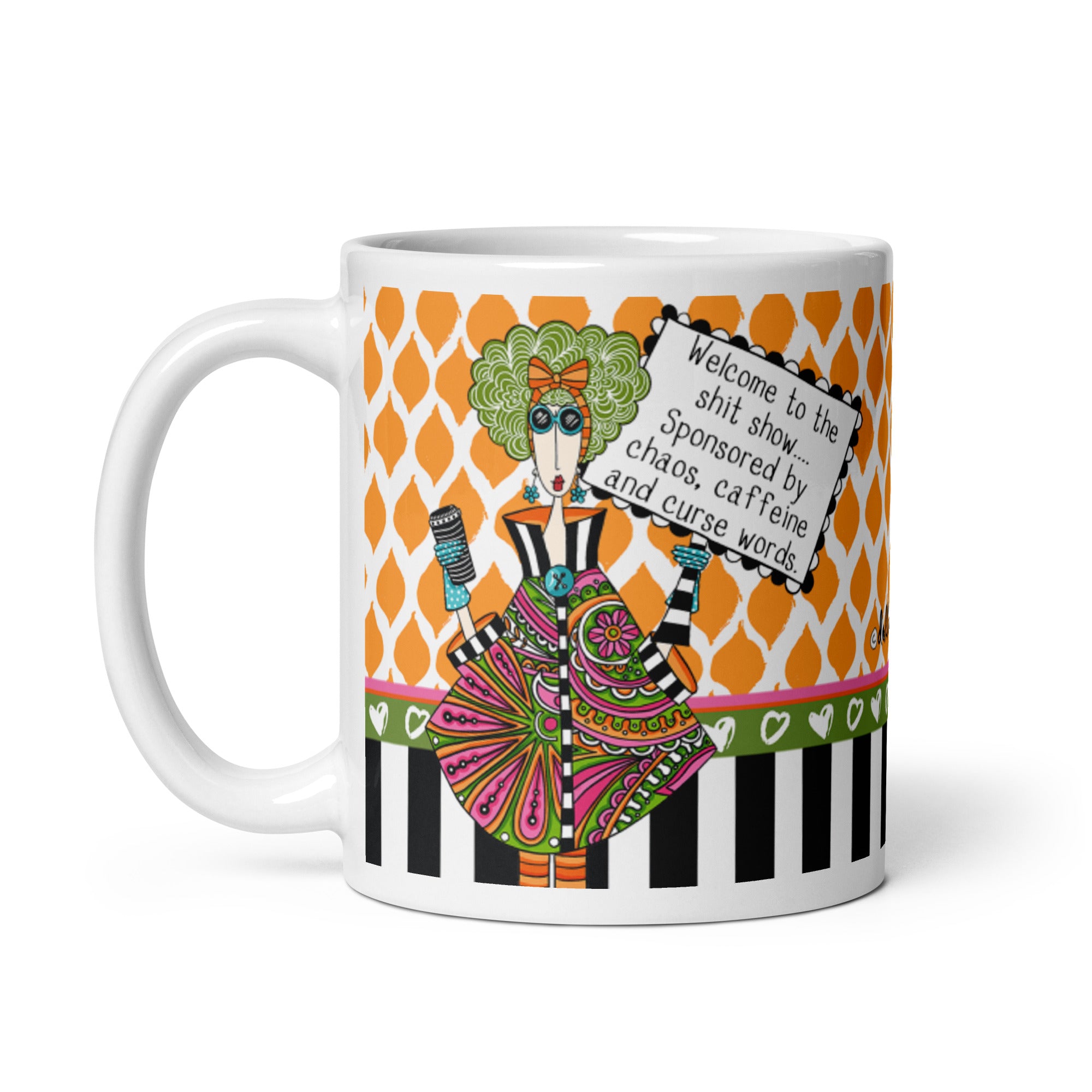 Funny Chaos Coffee Mug – “Welcome to the Shit Show… Sponsored by Chaos, Caffeine and Curse Words.” | Dolly Mama