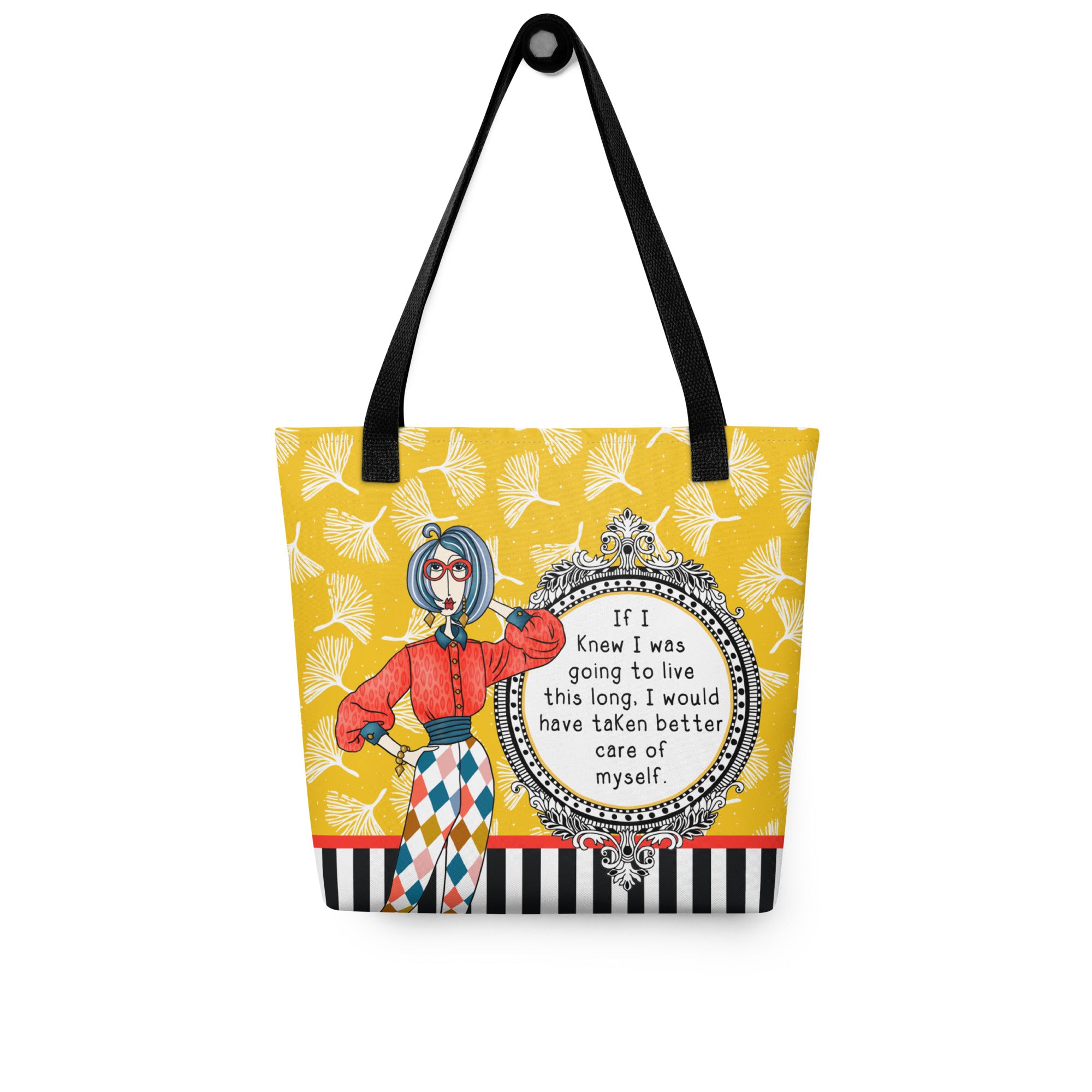 Funny tote bag – If I Knew I Was Going to Live This Long – Dolly Mama – back view