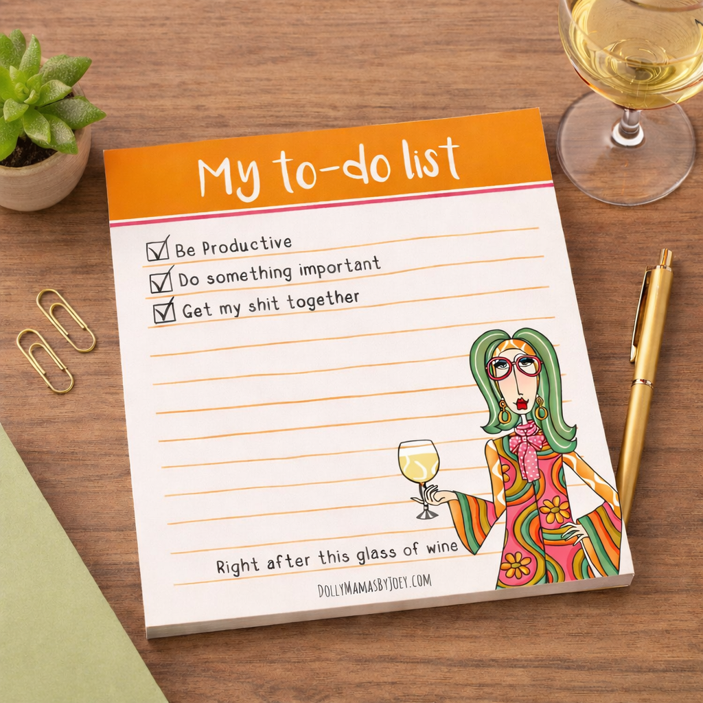 Dolly Mama “My To-Do List” Funny Desk Notepad – 50 Sheets