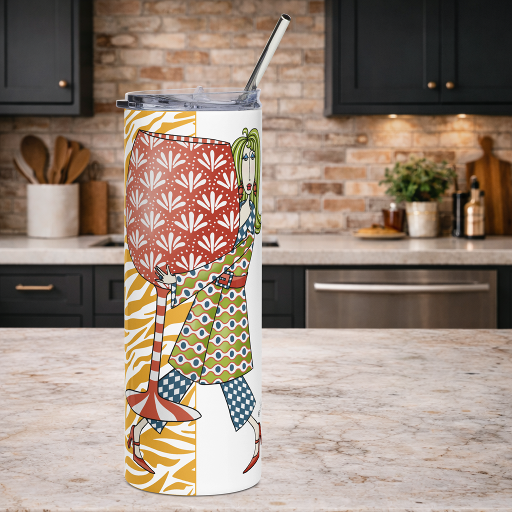 Dolly Mama stainless steel tumbler–It’s important to be positive in life...Right now I’m positive I need a large glass of wine.