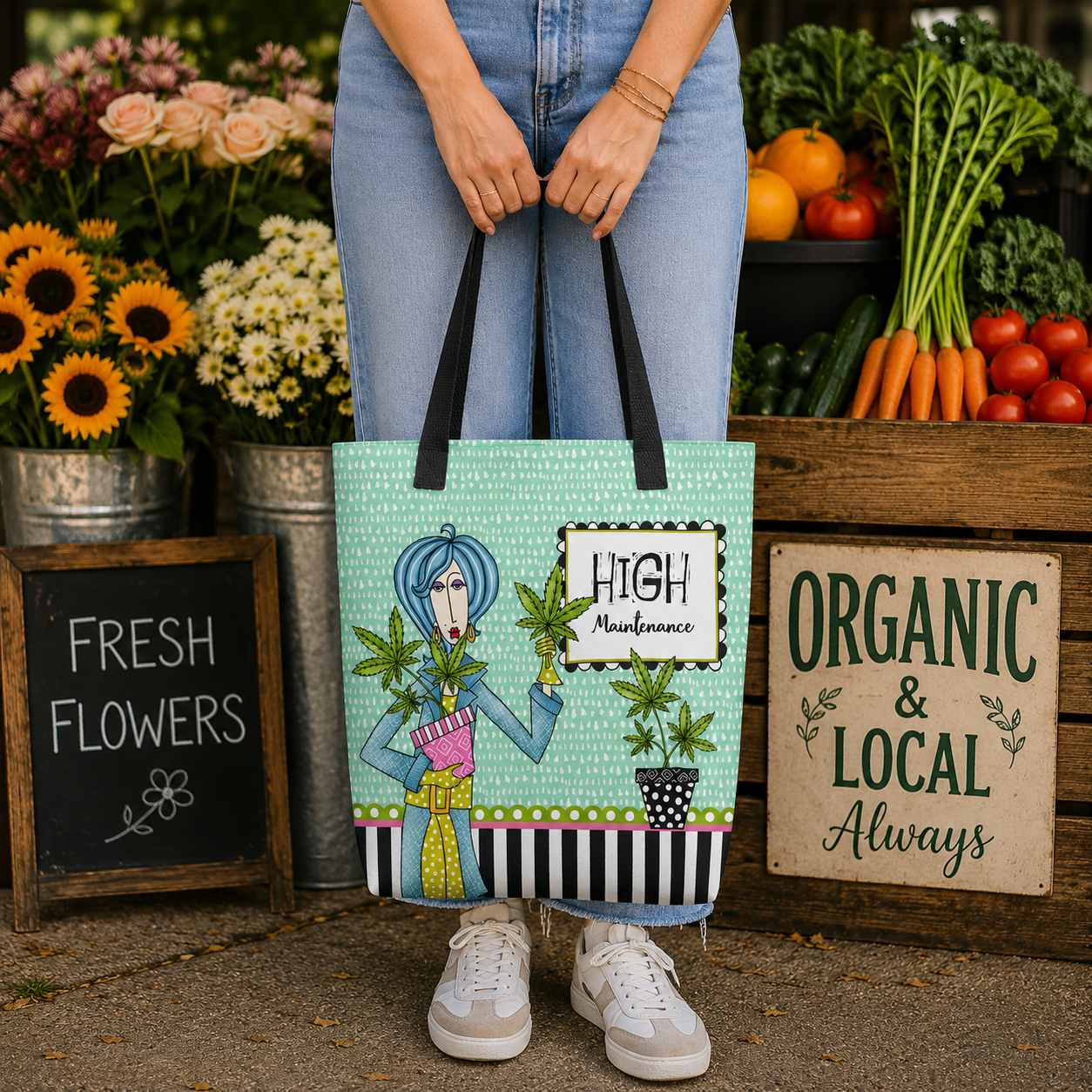 Funny tote bag for women – High Maintenance – Dolly Mama