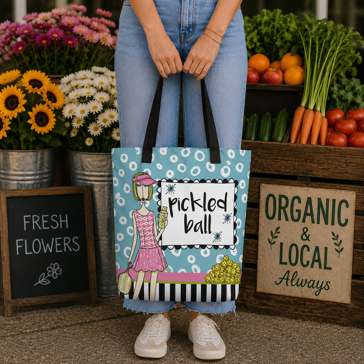 Funny pickleball tote bag for women – Pickled Ball – Dolly Mama