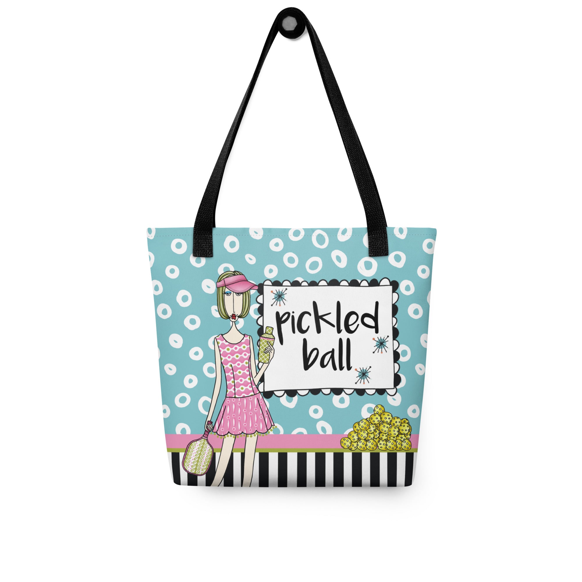 Funny pickleball tote bag for women – Pickled Ball – Dolly Mama – front view