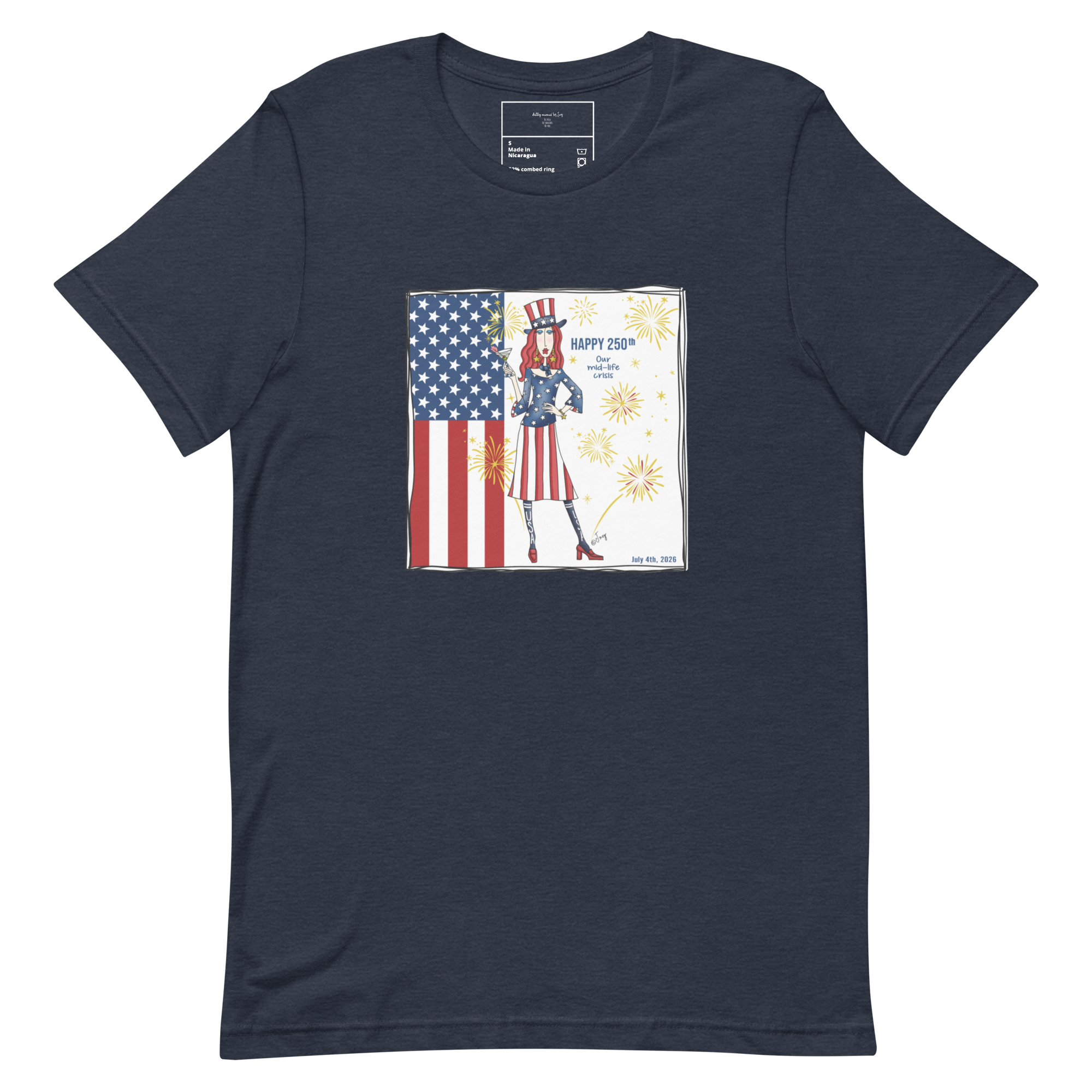 Dolly Mama Unisex Tee – Happy 250th. Our mid-life crisis-250th celebration USA