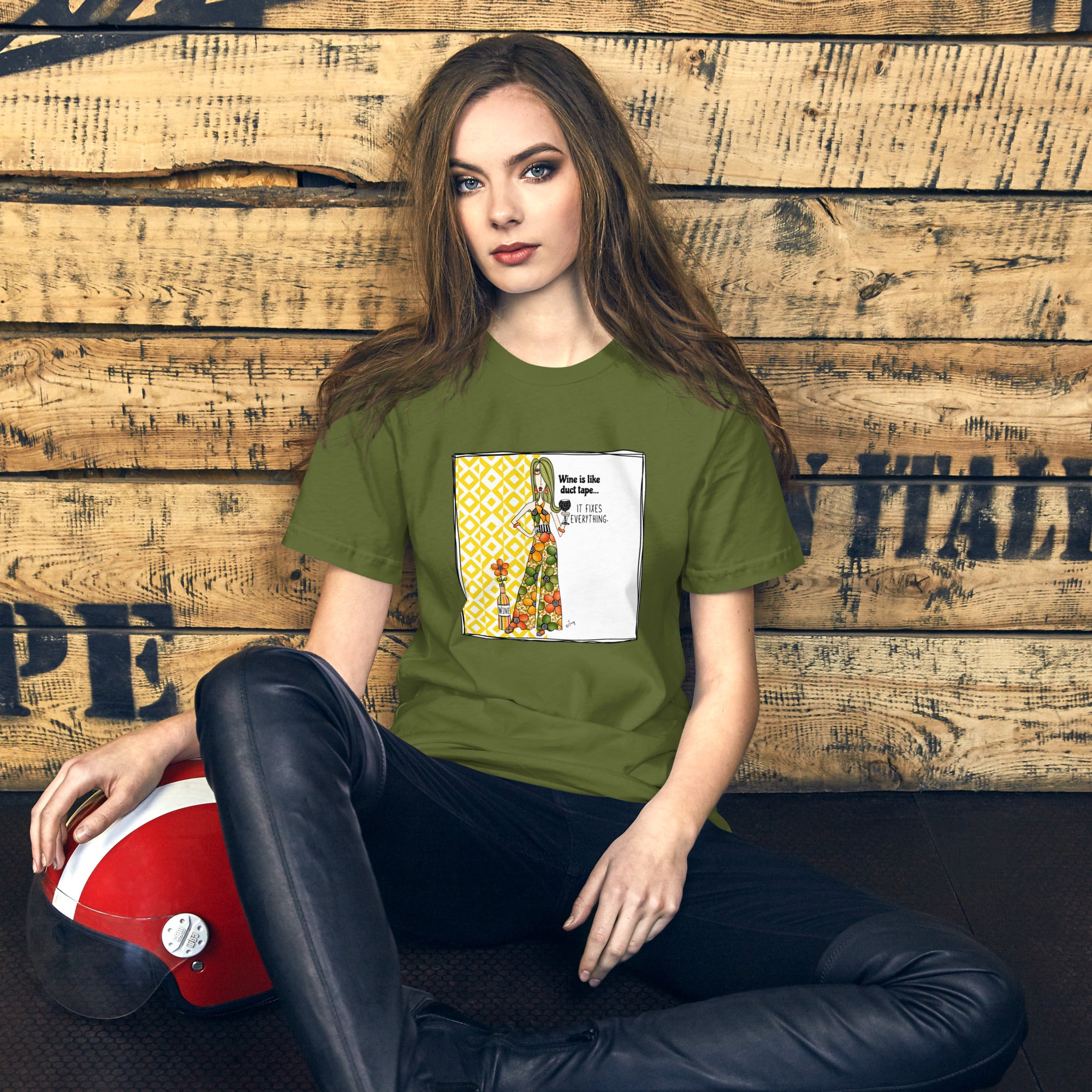 Dolly Mama Unisex Tee – “Wine is like duct tape. It fixes everything.”