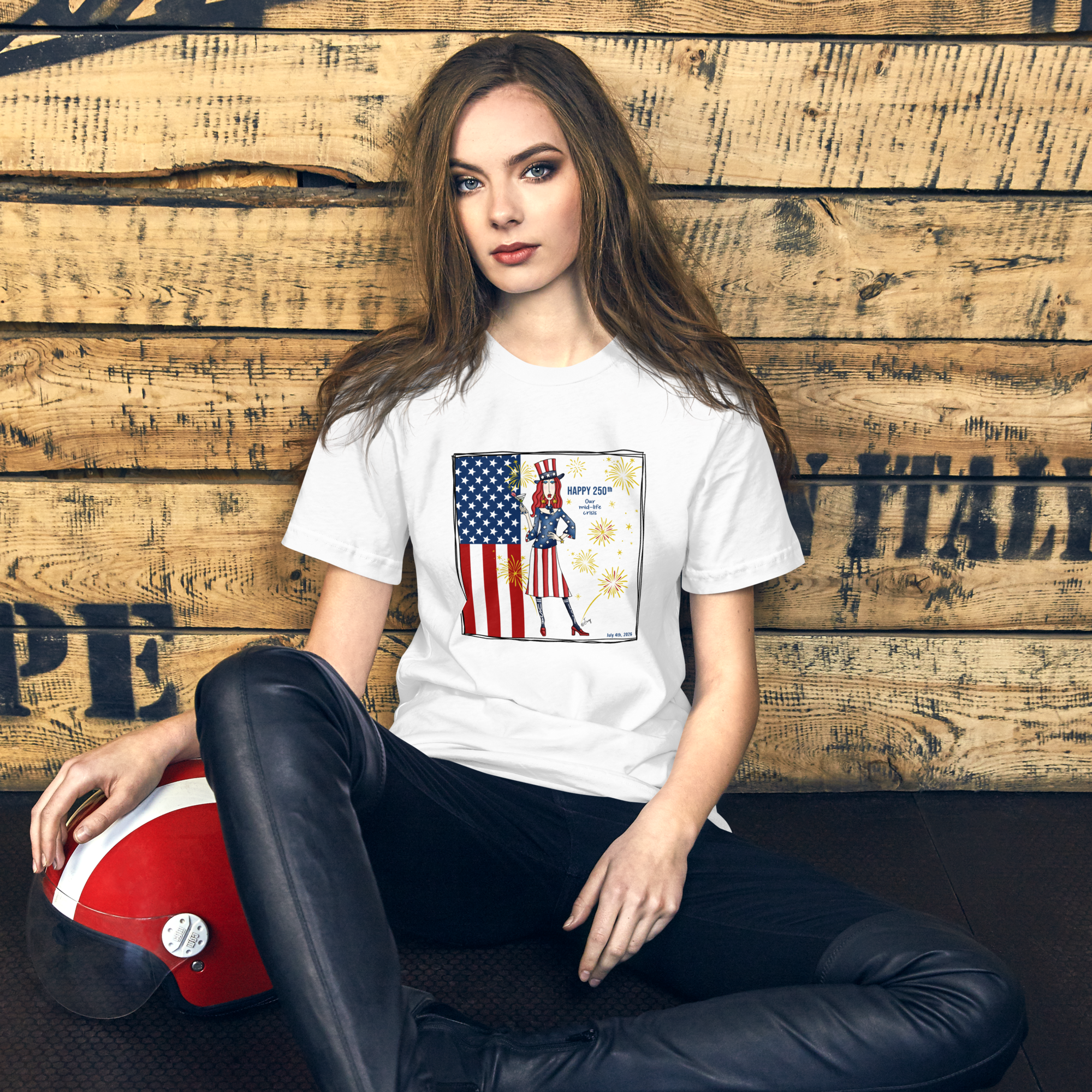 Dolly Mama Unisex Tee – Happy 250th. Our mid-life crisis-250th celebration USA