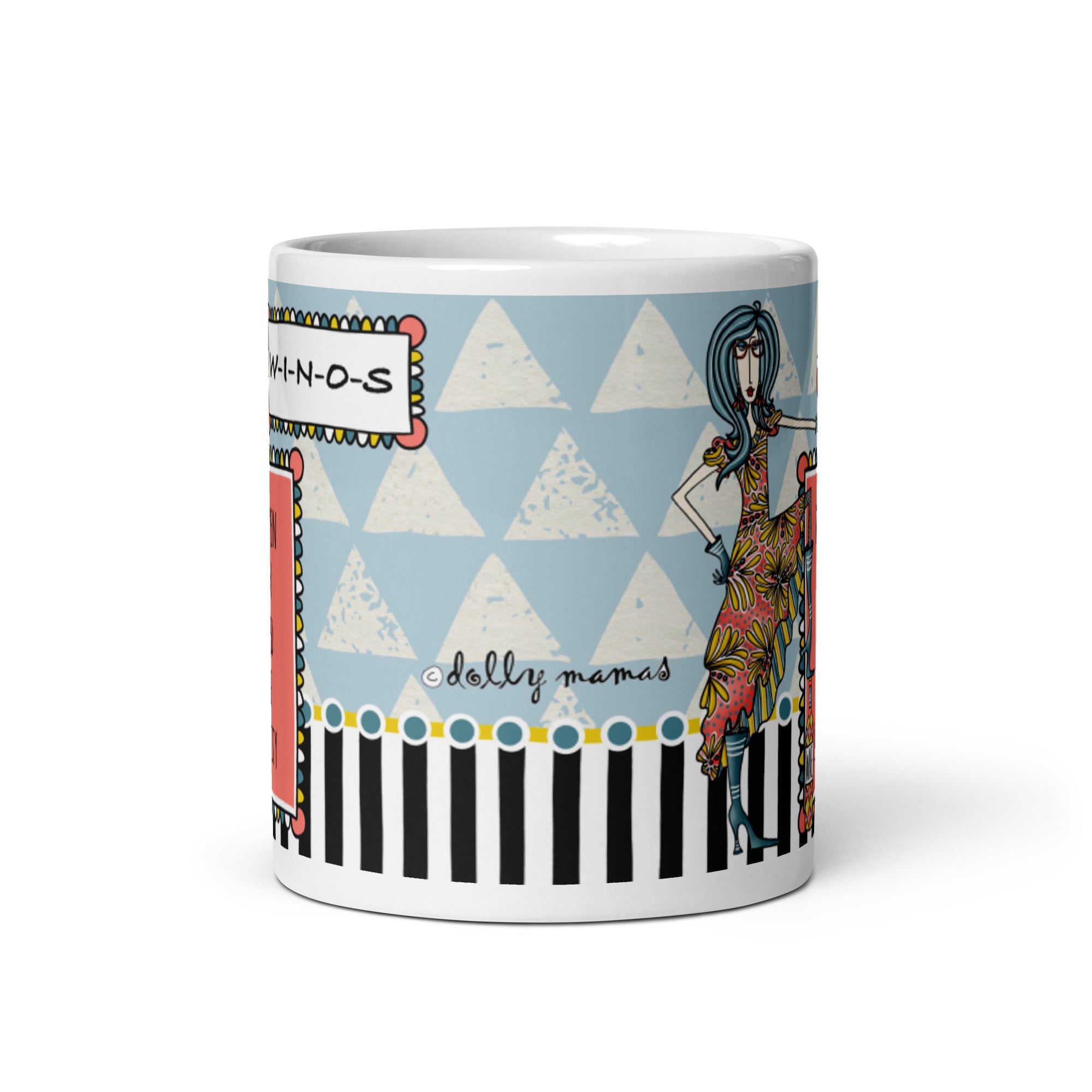 Funny Wine Lover Coffee Mug – “W-I-N-O-S: Women In Need of Sanity” | Dolly Mama