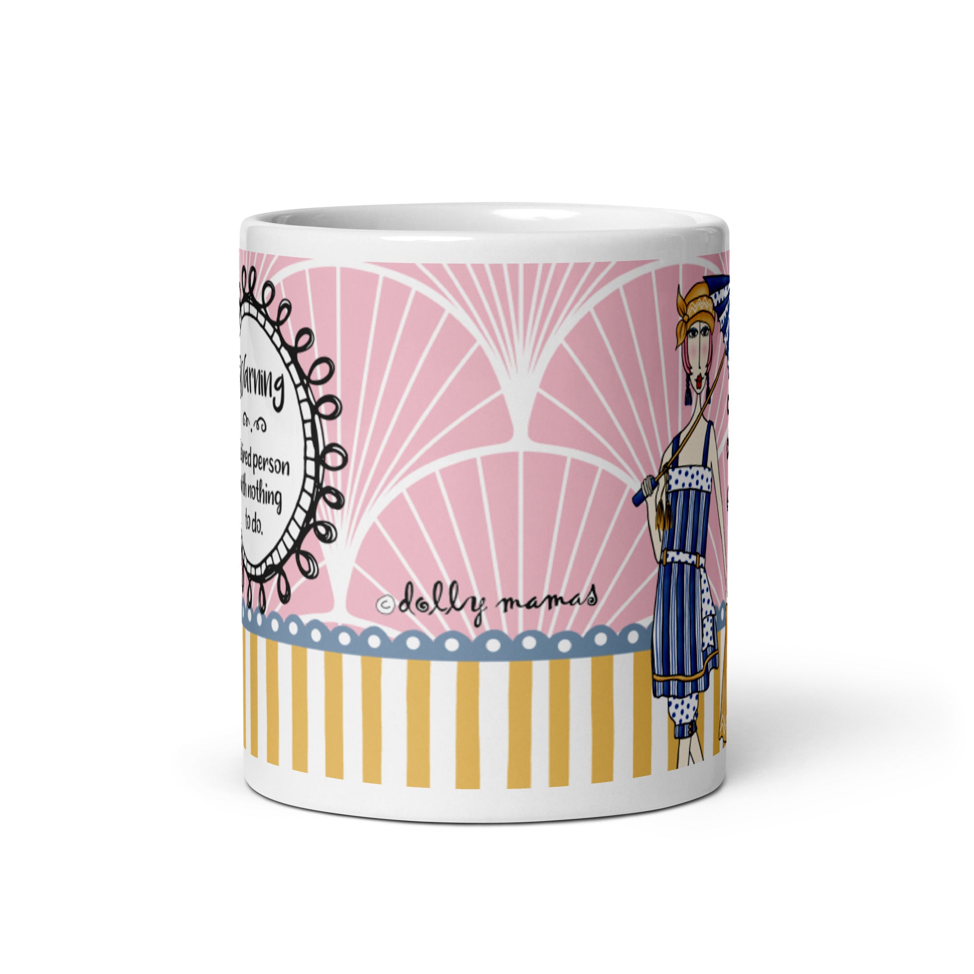 Funny Retirement Coffee Mug – “Warning: Retired Person With Nothing to Do.” | Dolly Mama