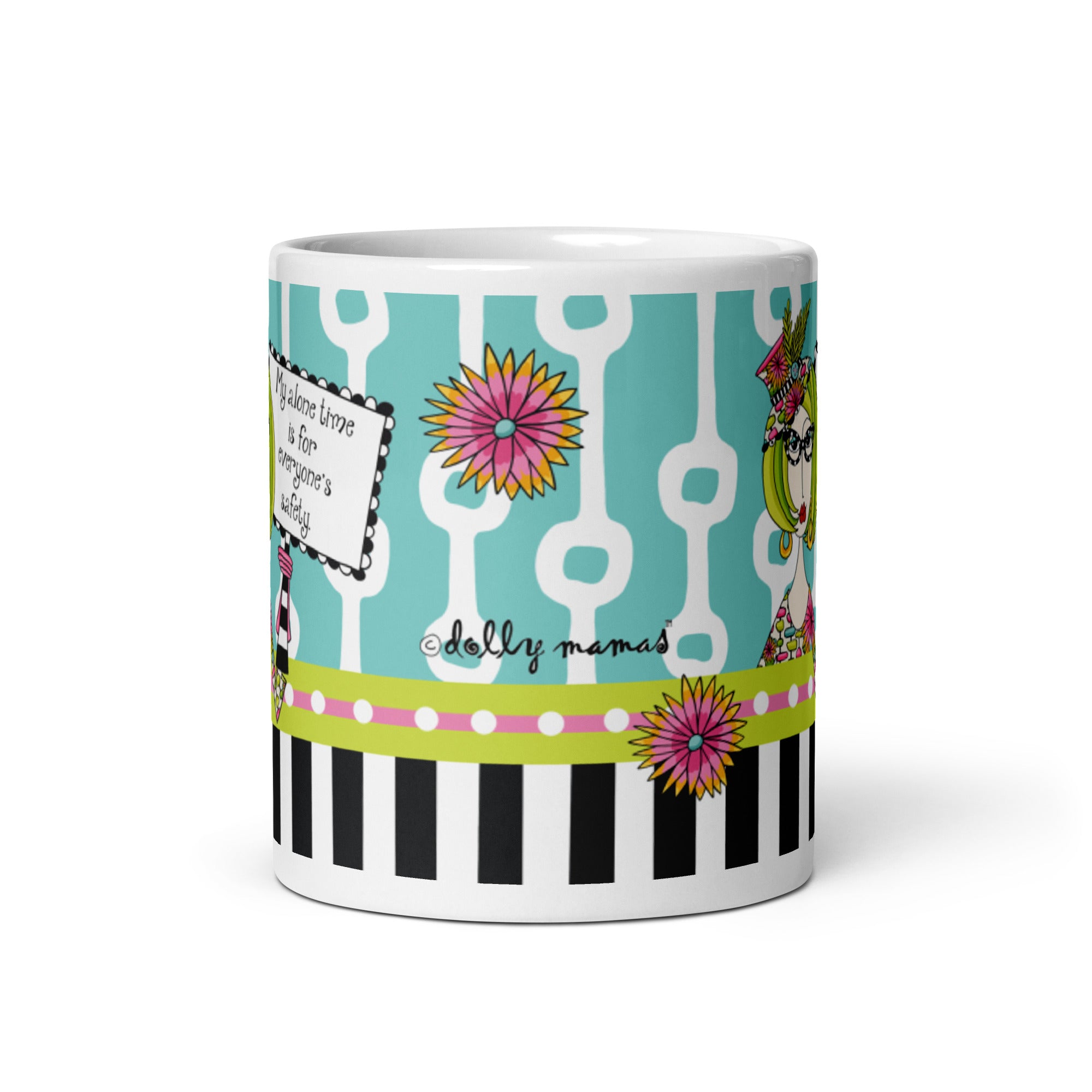 Funny Introvert Coffee Mug – My Alone Time Is for Everyone’s Safety. | Dolly Mama mug