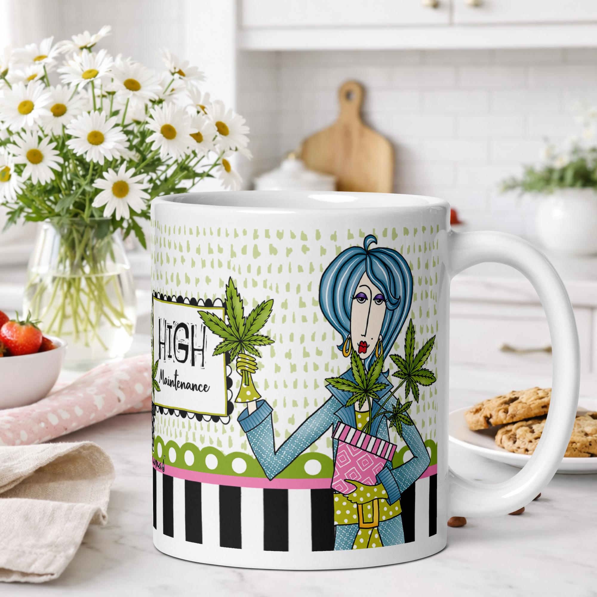 Funny coffee mug for women - high maintenance humor gift - Dolly Mamas by Joey
